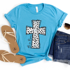 Dalmation Cross He Is Risen Tee