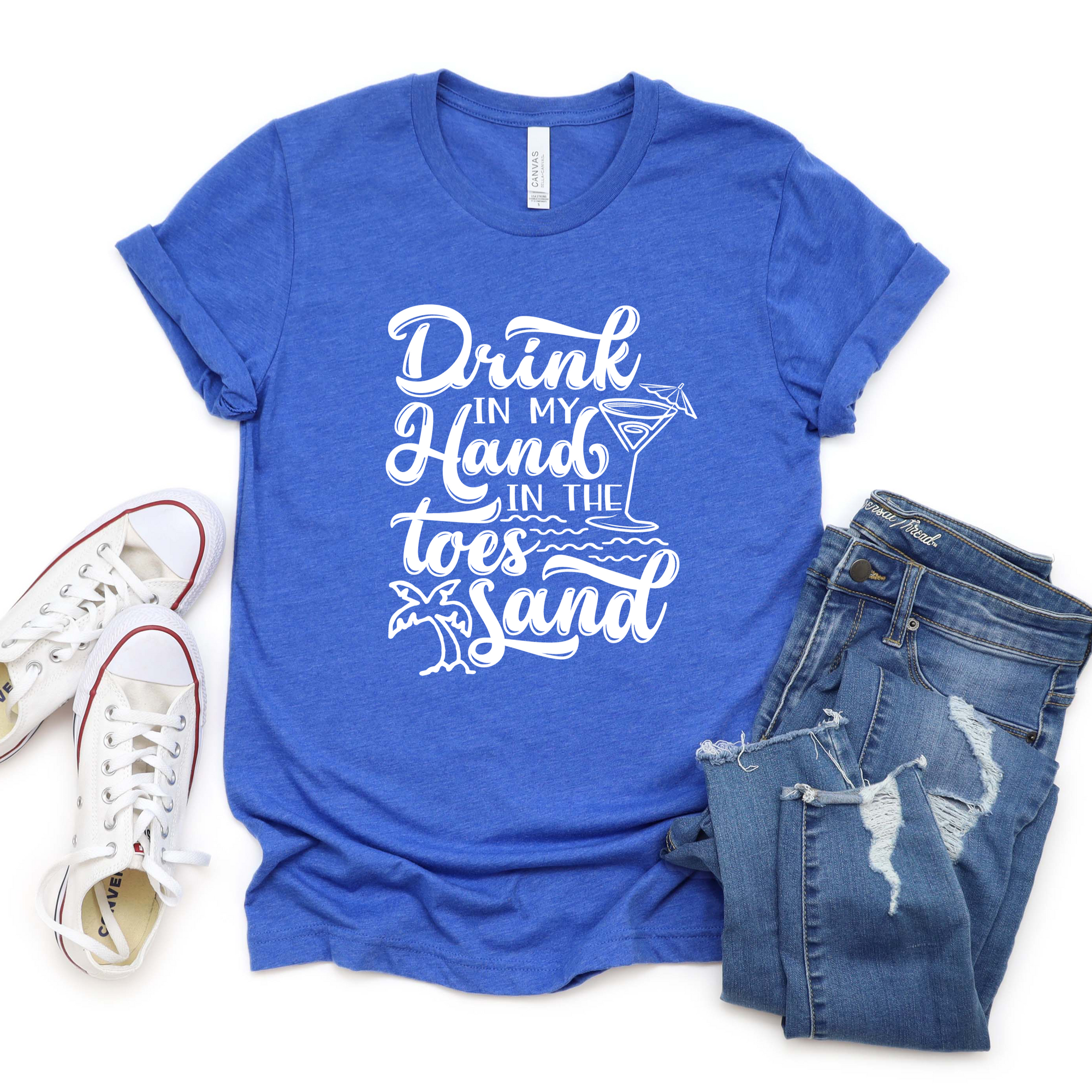 Drink In My Hand Toes in the Sand Tee or Tank