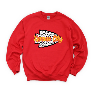 Kansas City Dalmatian Arrowhead Tee OR Sweatshirt