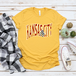 Kansas City Wavy Distressed Tee OR Sweatshirt