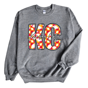 KC Block Checker Arrowhead Tee OR Sweatshirt