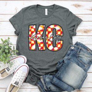 KC Block Checker Arrowhead Tee OR Sweatshirt