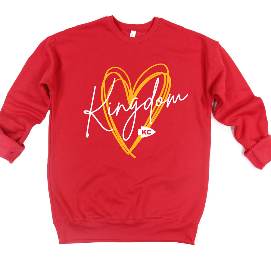 Kingdom KC Scribble Heart Tee or Sweatshirt