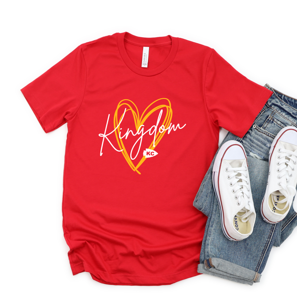 Kingdom KC Scribble Heart Tee or Sweatshirt