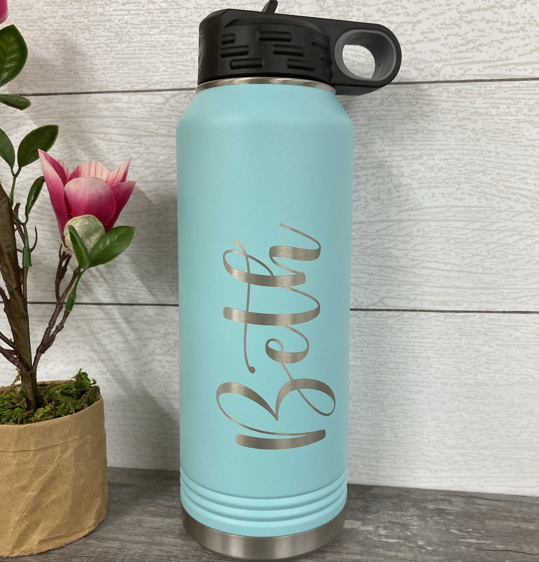 28 Oz Personalized Slim Stainless Steel Water Bottles