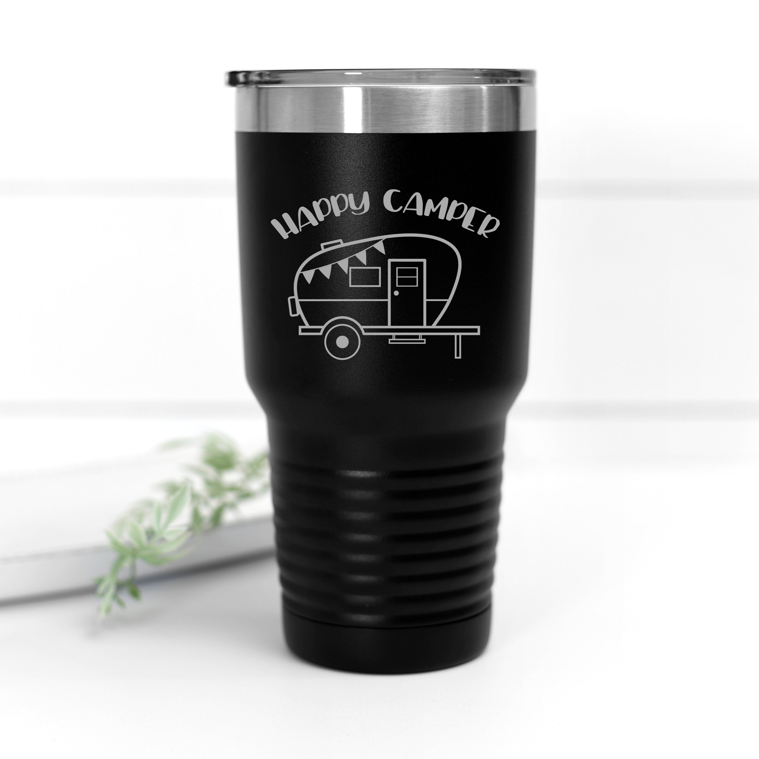 Happy Camper Personalized Yeti Mug - Custom Mug Engraving