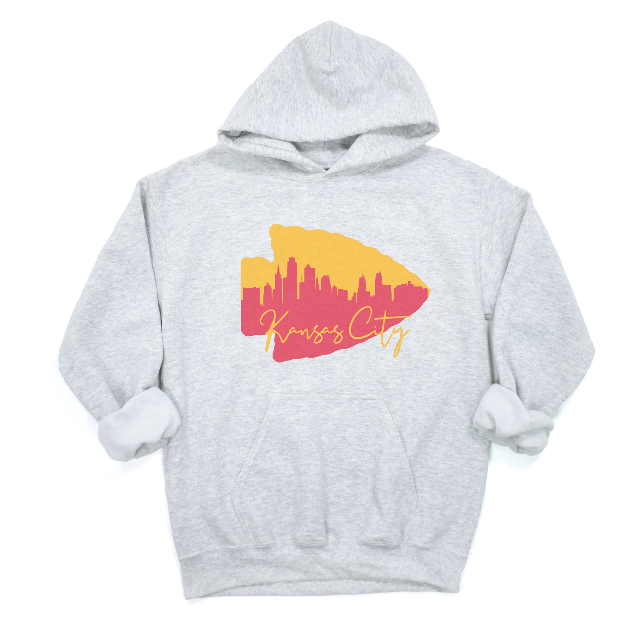 Kansas City Football Skyline Crew or Hoodie Sweatshirt - Kansas