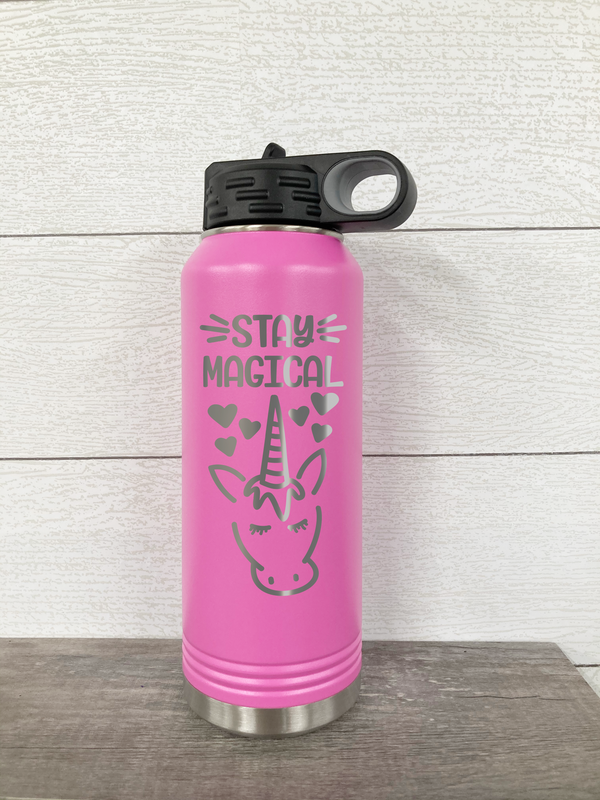 Stay Magical Unicorn 32 oz. Water Bottle - Kansas City Kreations